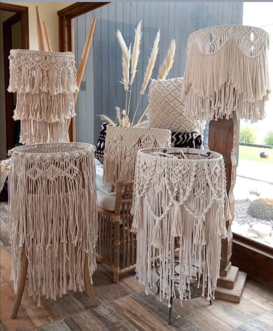 Lámparas de Macramé Boho Chic – Tres Vientos